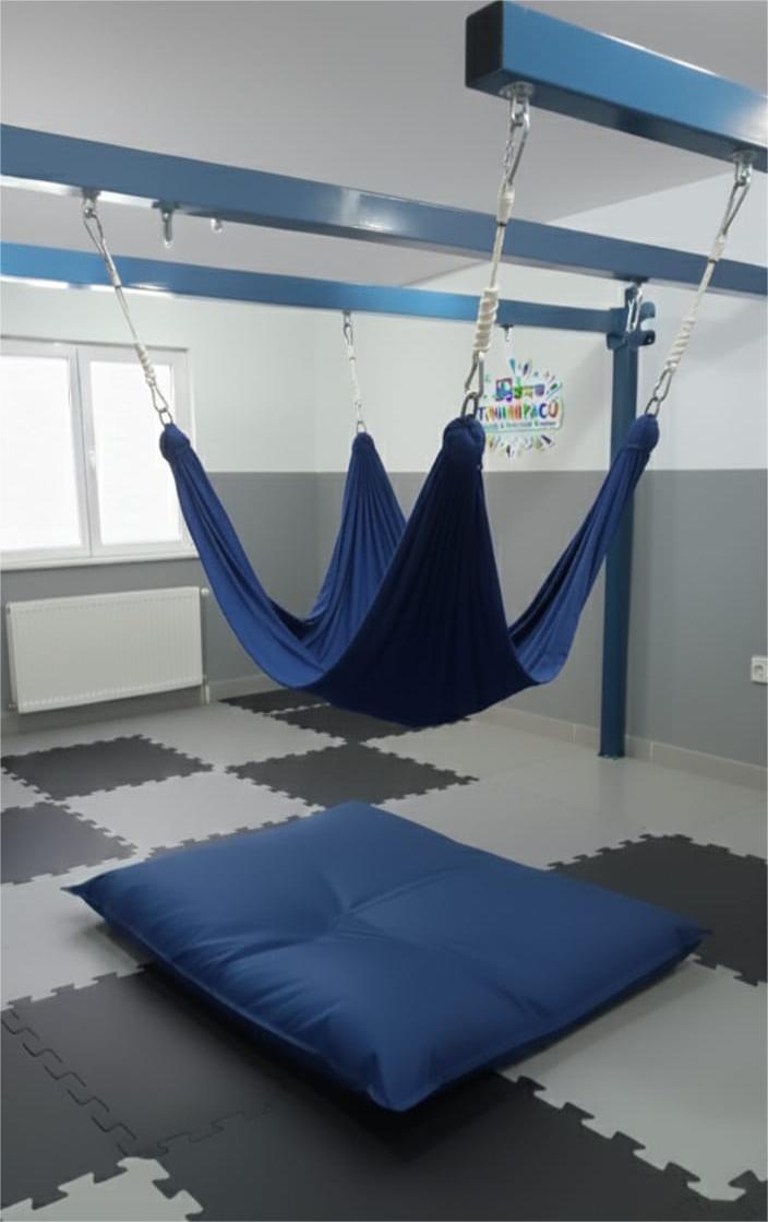 Hamaca/Columpio Terapéutico de Lycra TIRRIMPACÚ + cojin de caida