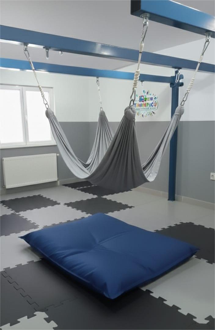 Hamaca/Columpio Terapéutico de Lycra TIRRIMPACÚ + cojin de caida - Imagen 3